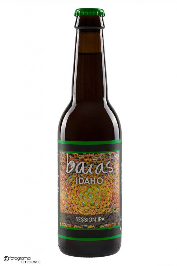 foto de producto de botellín de cerveza de la marca Baias realizada por Fotograma Empresas de Vitoria