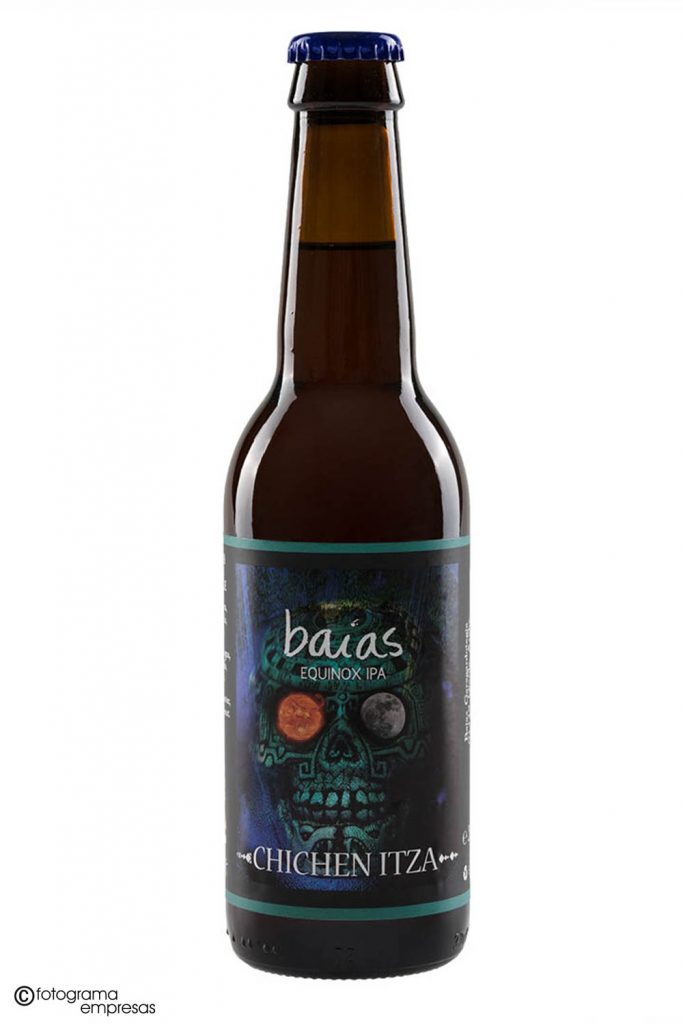 foto de producto de botellín de cerveza de la marca Baias realizada por Fotograma Empresas de Vitoria